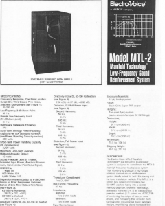 Electro-Voice MTL-2 Series