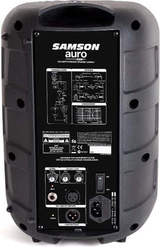 Samson AURO D208 allround 200W. kunststof 2-weg PA luidspreker – Music Support